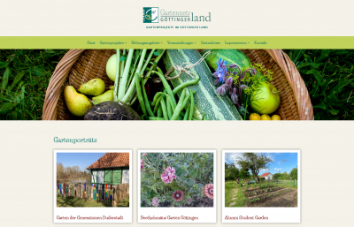 Screenshot Webseite des Gartenetzwerk