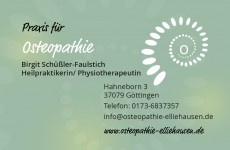 Visitenkarten Osteopathie Schrift rechts