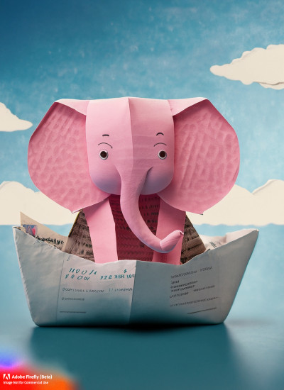 Adobe Firefly Pink Elephant