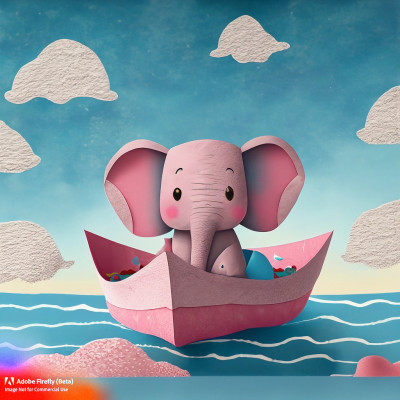 Adobe Firefly Pink Elephant