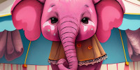 Adobe Firefly Pink Elephant