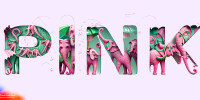 firefly pink elephants with green umbrellas