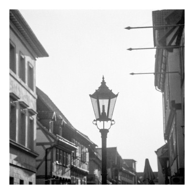 Straßenlaterne in der Barfüßerstraße in Göttingen | Mamiya C33