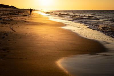 Sonnenuntergang am Hauptstrand auf Spiekeroog Sonnenuntergang am Hauptstrand auf Spiekeroog