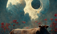 before.sunrise cow is posing in front of the moon nebula social 2f4733b2 1733 4c74 8c30e306b4d21