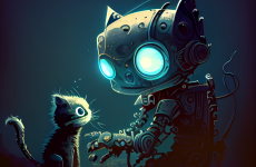 before.sunrise cute zombi robot chewing a cat darkblau warm bac 1e2b4965 581b 4838 9789f7c53a