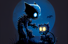 before.sunrise cute zombi robot chewing a cat darkblau warm bac 5bbf42ce 3f2b 40df 9ed1a653e09d94