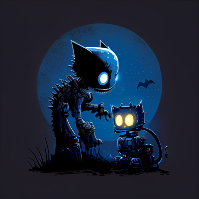 before.sunrise cute zombi robot chewing a cat darkblau warm bac 5bbf42ce 3f2b 40df 9ed1a653e09d94