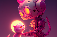 before.sunrise cute zombi robot chewing a cat pink color warm b 9139318d cb7d 46fc b8f2d96523ed258