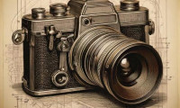 firefly technische zeichnung von leonardo da vinci einer zweiaeugigen kamera mamiya c33
