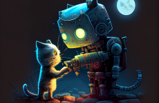 before.sunrise cute zombi robot chewing a cat darkblau warm bac 3cd29a86 4540 45f8 aed6afe4708a93