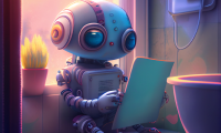 Computersüchtiger Roboter: Macht Midjourney süchtig?